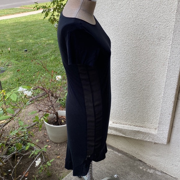 All Saints beautiful black t-shirt dress/coverup with sheer on sides & bottom. - Picture 4 of 10